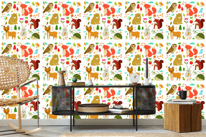Wallpaper For Children - Forest Animals