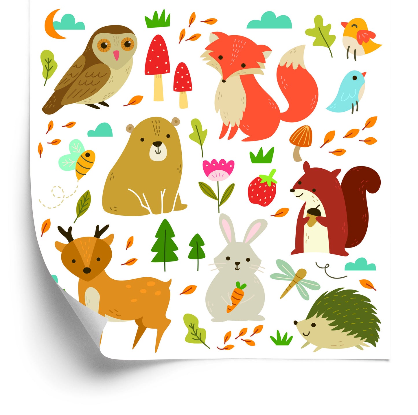 Wallpaper For Children - Forest Animals