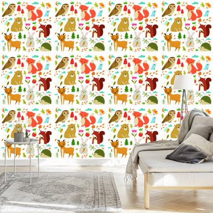 Wallpaper For Children - Forest Animals