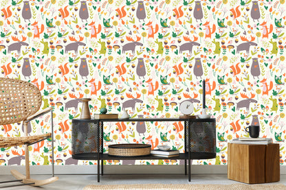 Wallpaper For Children - Cute Forest Animals