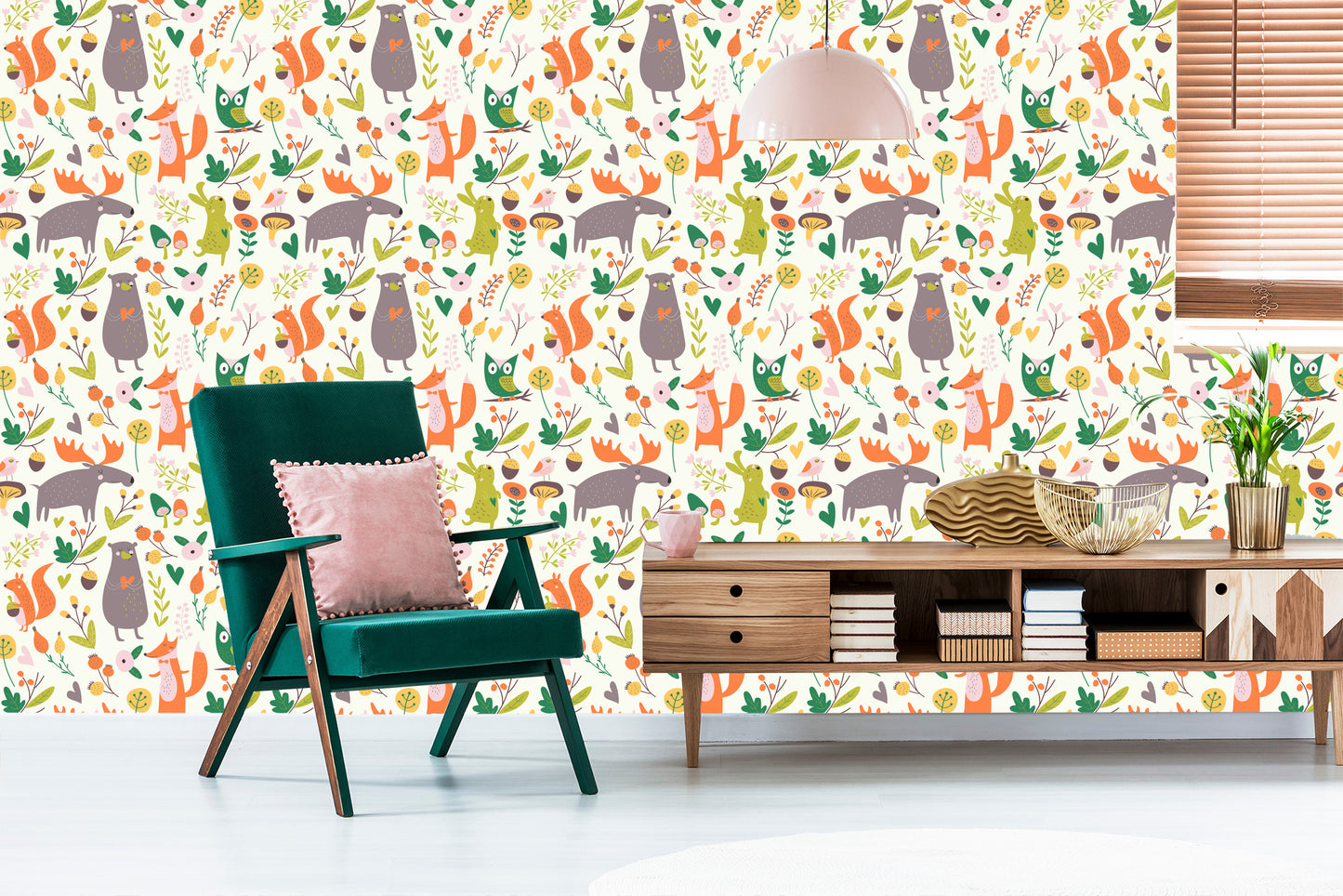 Wallpaper For Children - Cute Forest Animals