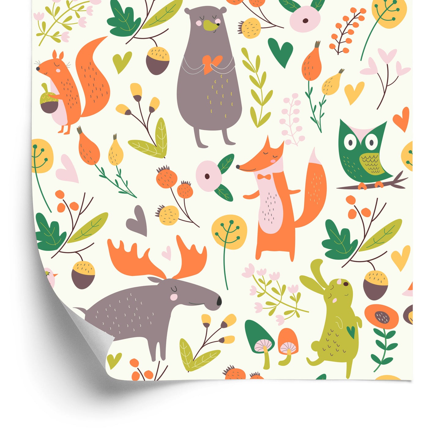 Wallpaper For Children - Cute Forest Animals