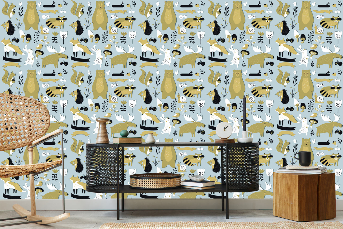 Wallpaper For Children - Forest Animals And Friends