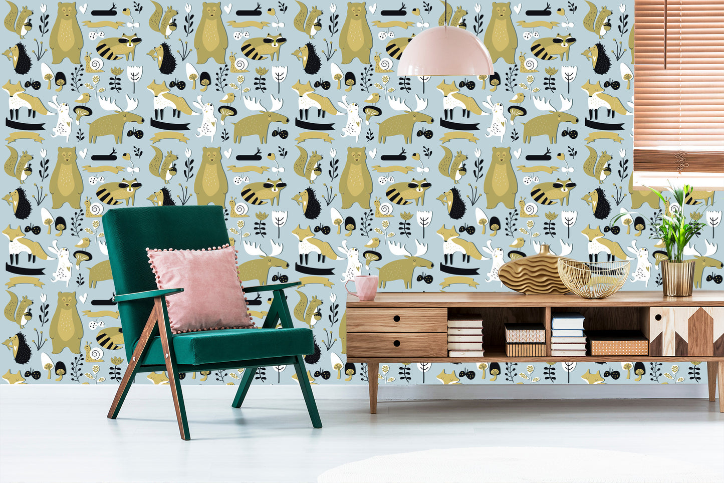 Wallpaper For Children - Forest Animals And Friends