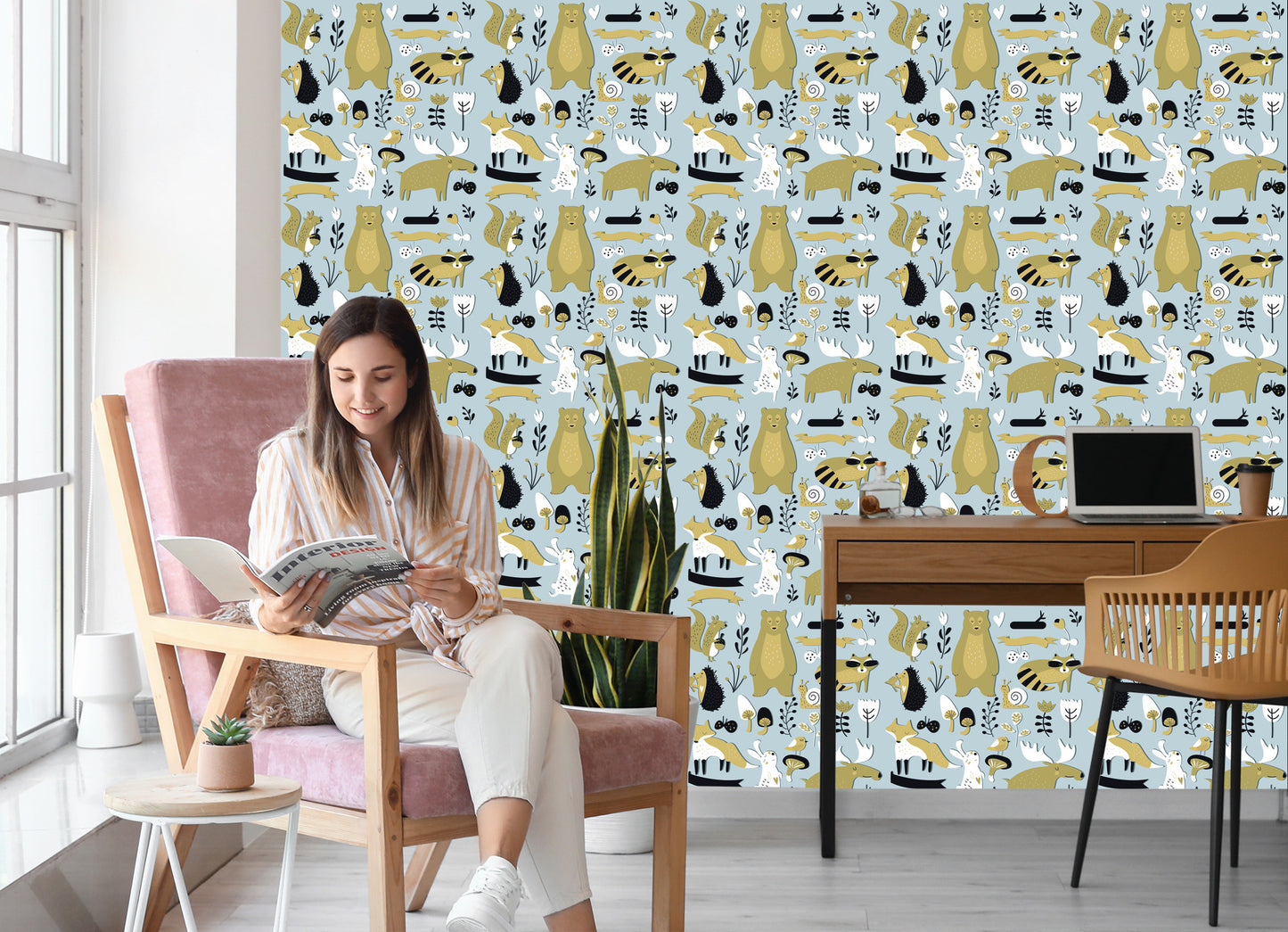 Wallpaper For Children - Forest Animals And Friends