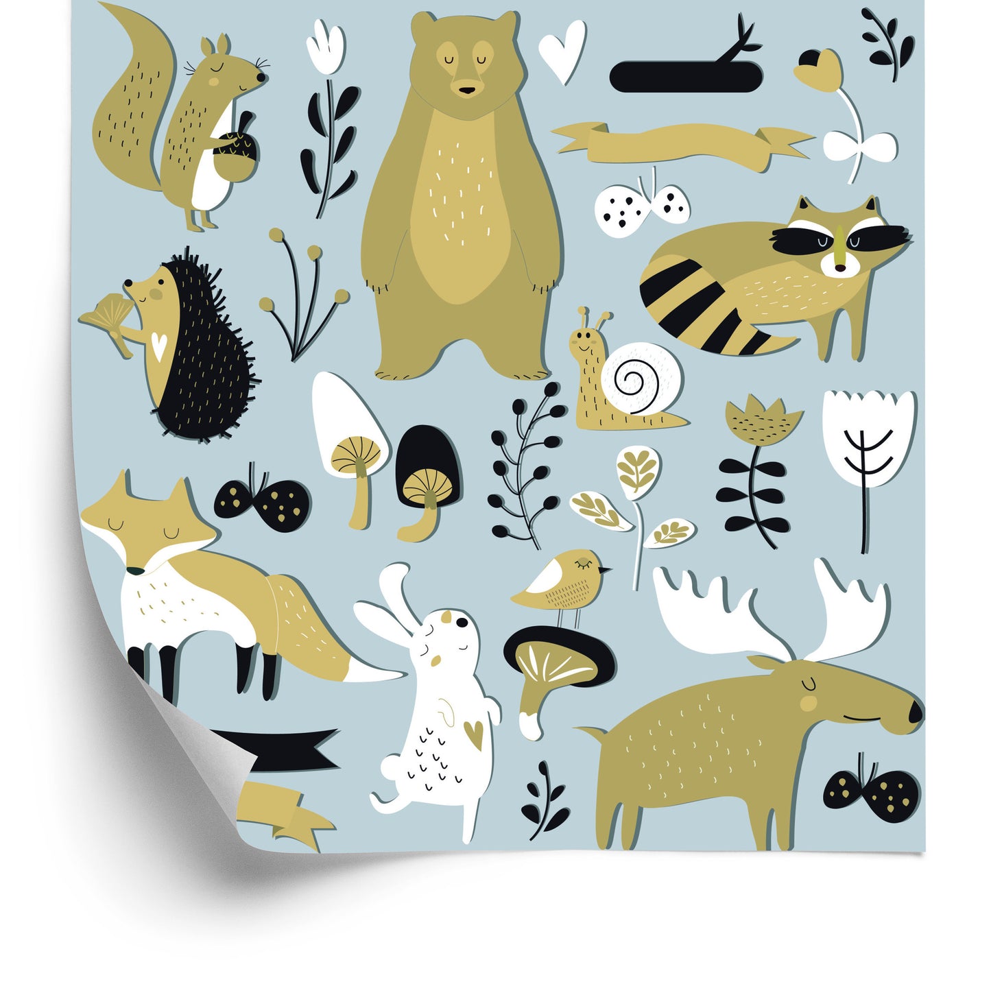 Wallpaper For Children - Forest Animals And Friends