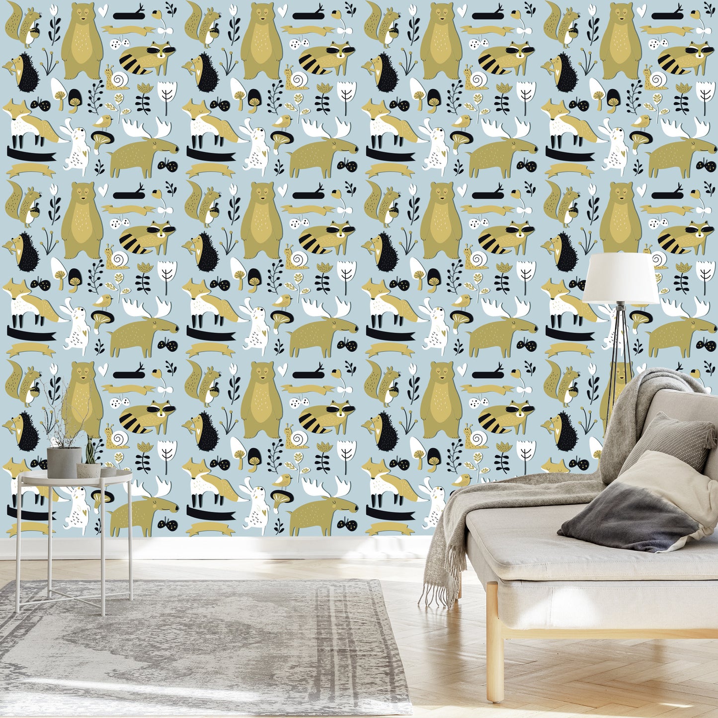 Wallpaper For Children - Forest Animals And Friends