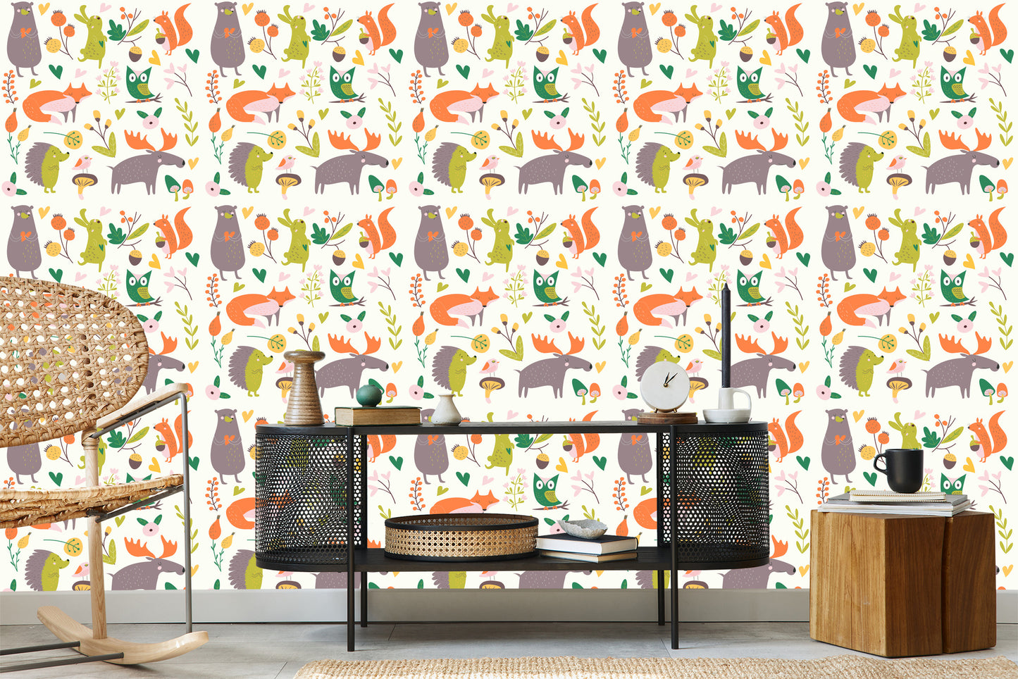 Wallpaper For Children - Happy Forest Animals