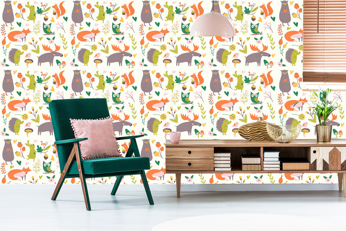 Wallpaper For Children - Happy Forest Animals