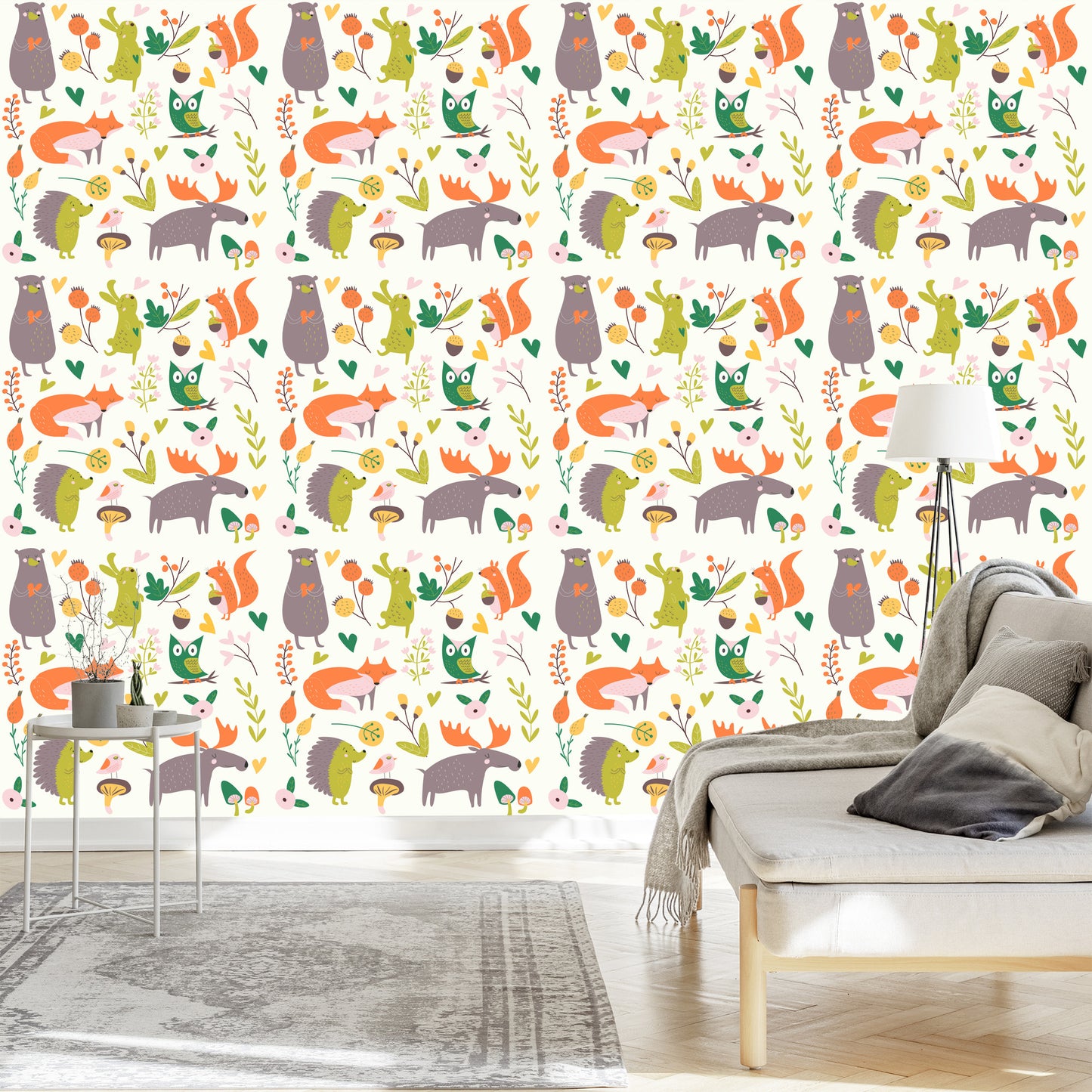Wallpaper For Children - Happy Forest Animals