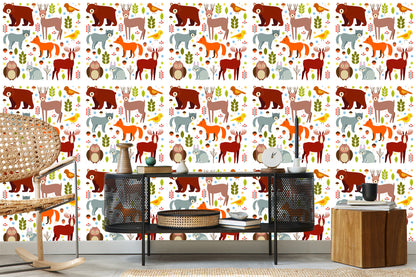 Wallpaper For Children - Cute Forest Animals
