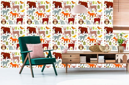 Wallpaper For Children - Cute Forest Animals