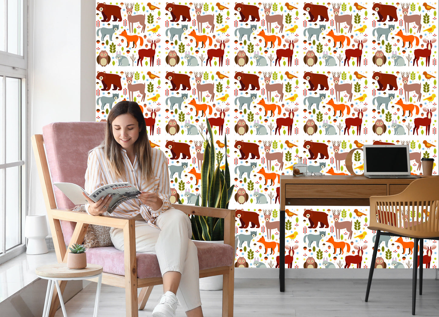 Wallpaper For Children - Cute Forest Animals