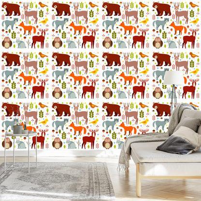 Wallpaper For Children - Cute Forest Animals
