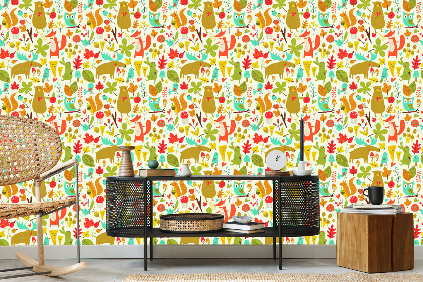 Wallpaper For Children - Wonderful Forest Animals