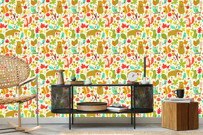 Wallpaper For Children - Wonderful Forest Animals