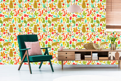 Wallpaper For Children - Wonderful Forest Animals