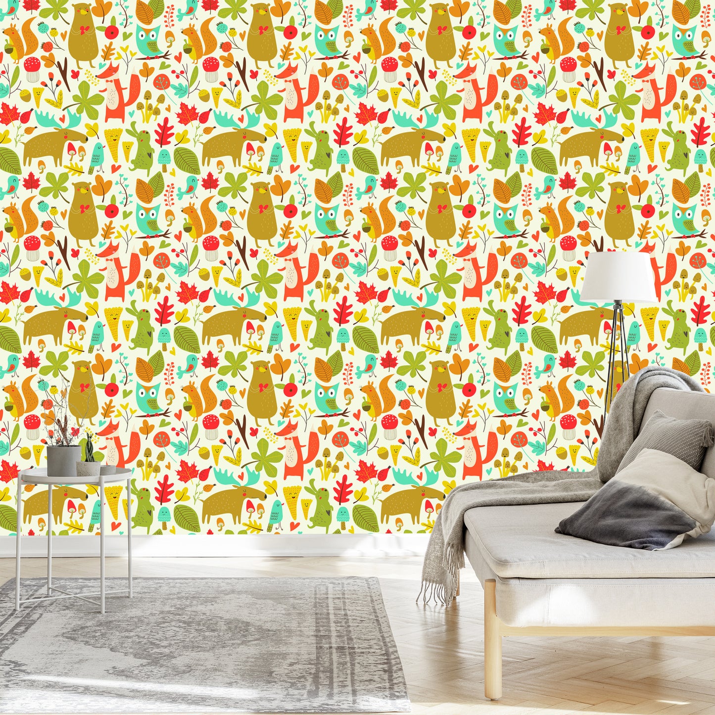 Wallpaper For Children - Wonderful Forest Animals