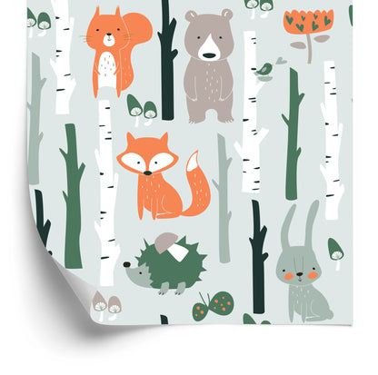 Wallpaper For Children - Joyful Forest Animals