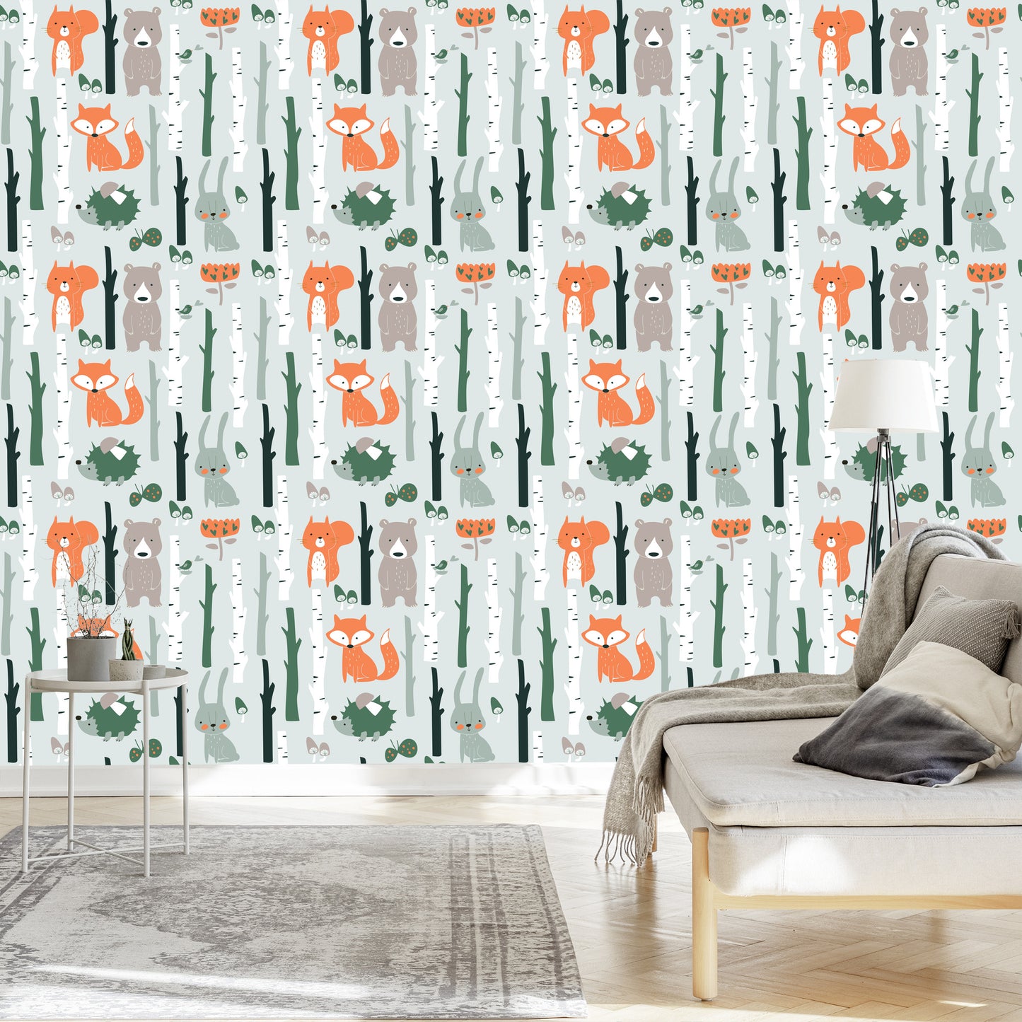 Wallpaper For Children - Joyful Forest Animals