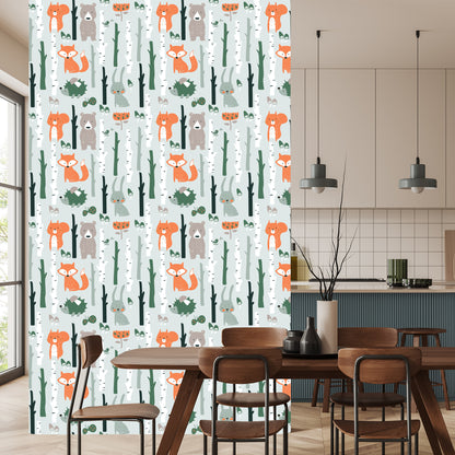 Wallpaper For Children - Joyful Forest Animals