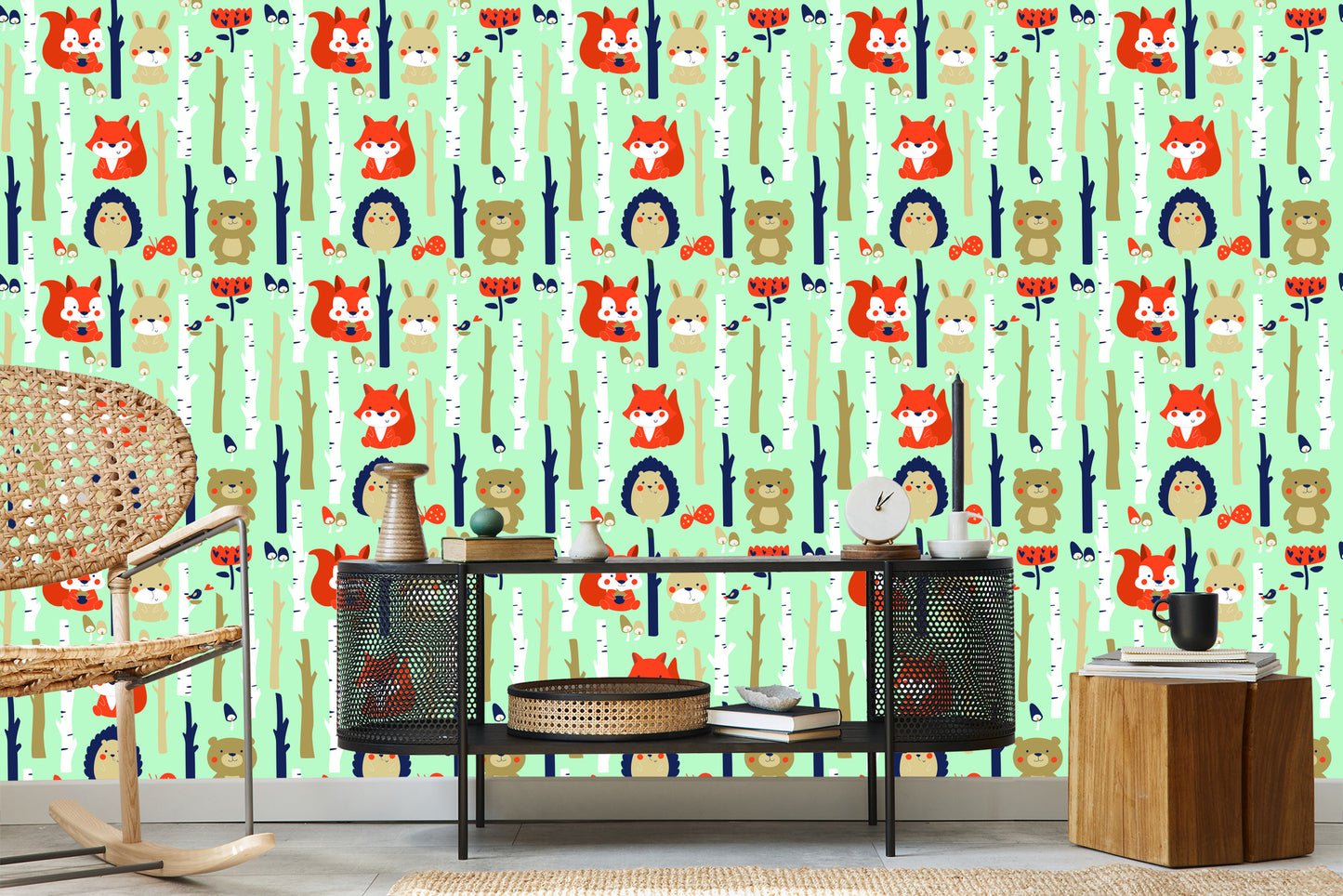 Wallpaper For Children - Happy Forest Animals