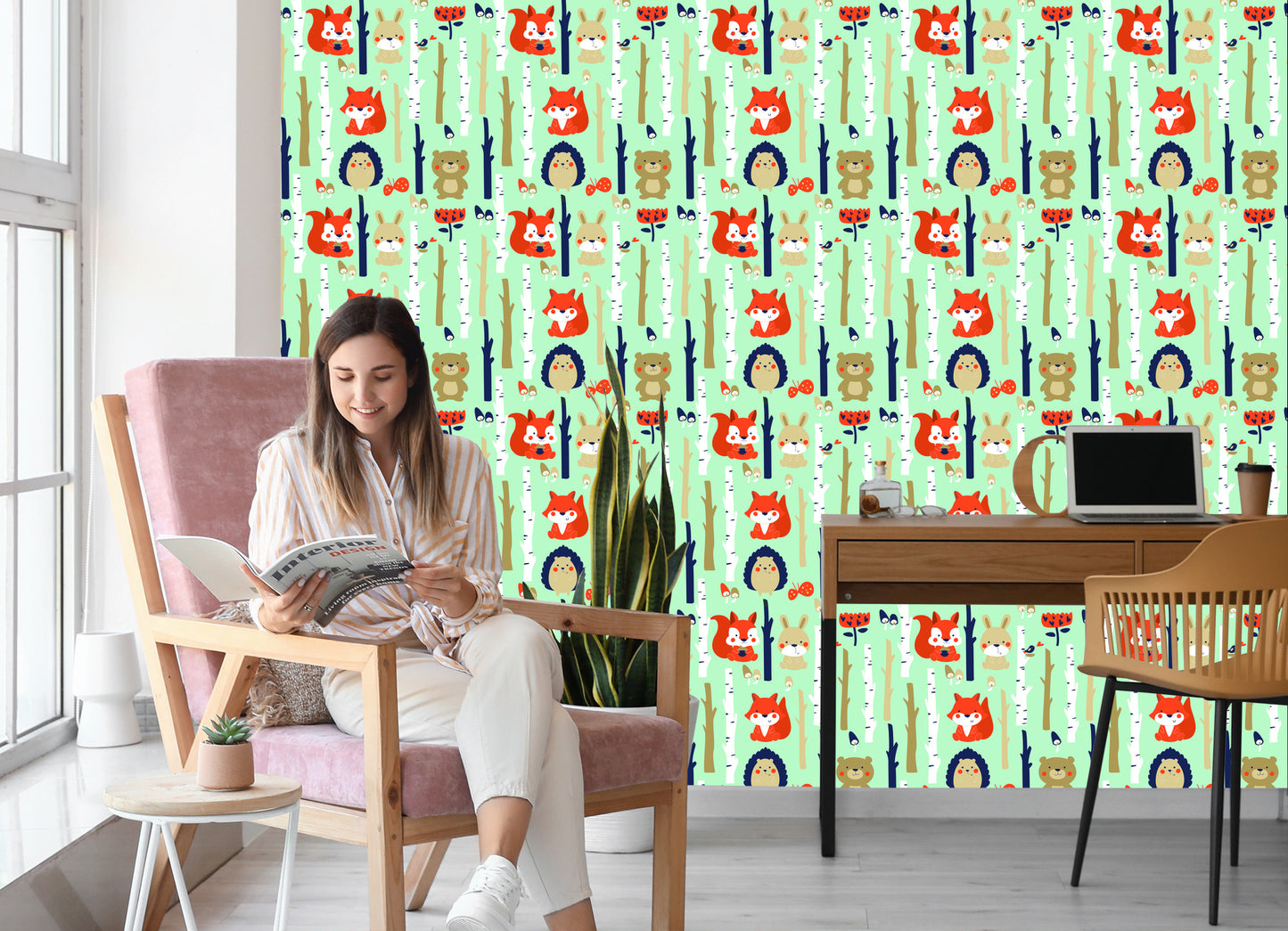 Wallpaper For Children - Happy Forest Animals