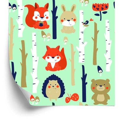 Wallpaper For Children - Happy Forest Animals