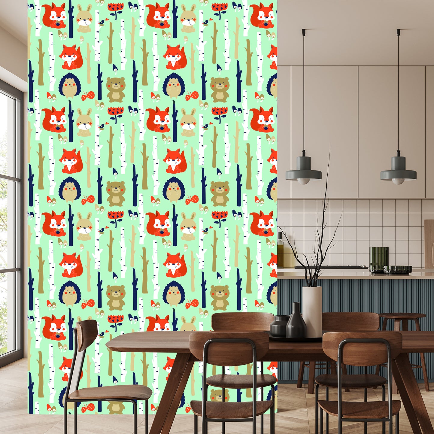 Wallpaper For Children - Happy Forest Animals