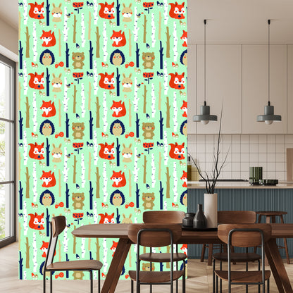 Wallpaper For Children - Happy Forest Animals