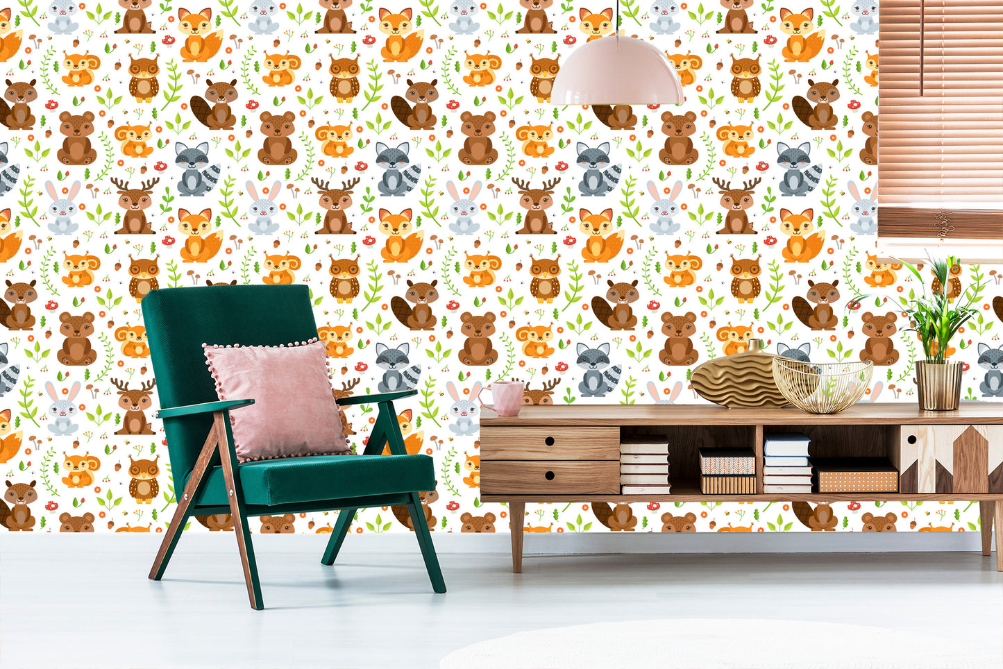 Wallpaper For Children - Forest Friends