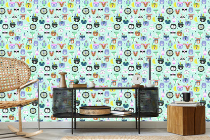 Wallpaper For Children - Sleeping Forest Animals