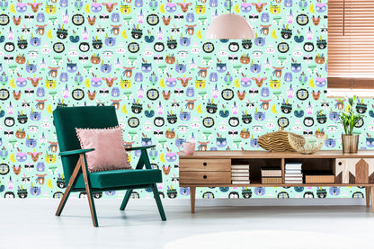 Wallpaper For Children - Sleeping Forest Animals
