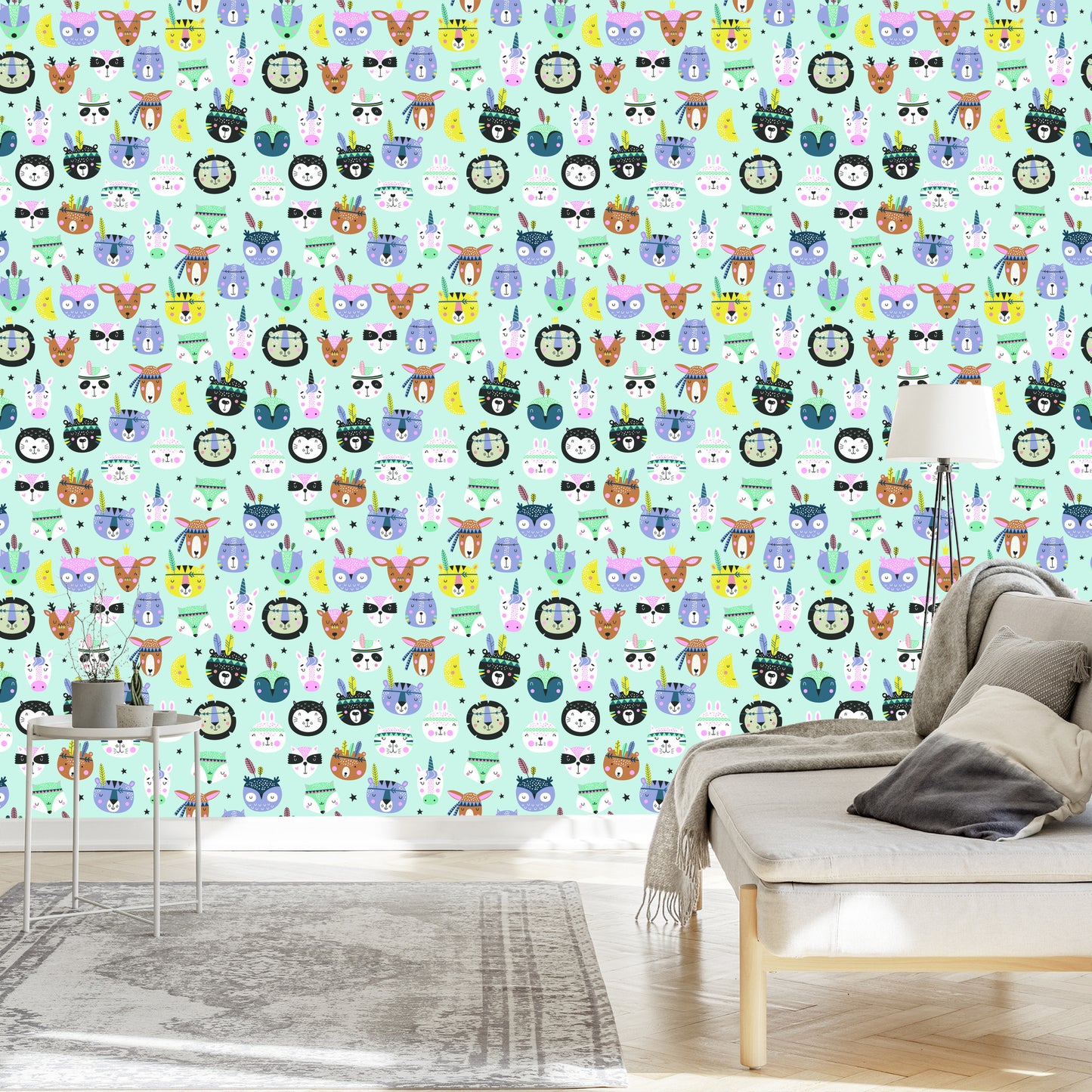 Wallpaper For Children - Sleeping Forest Animals