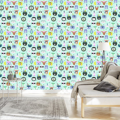 Wallpaper For Children - Sleeping Forest Animals