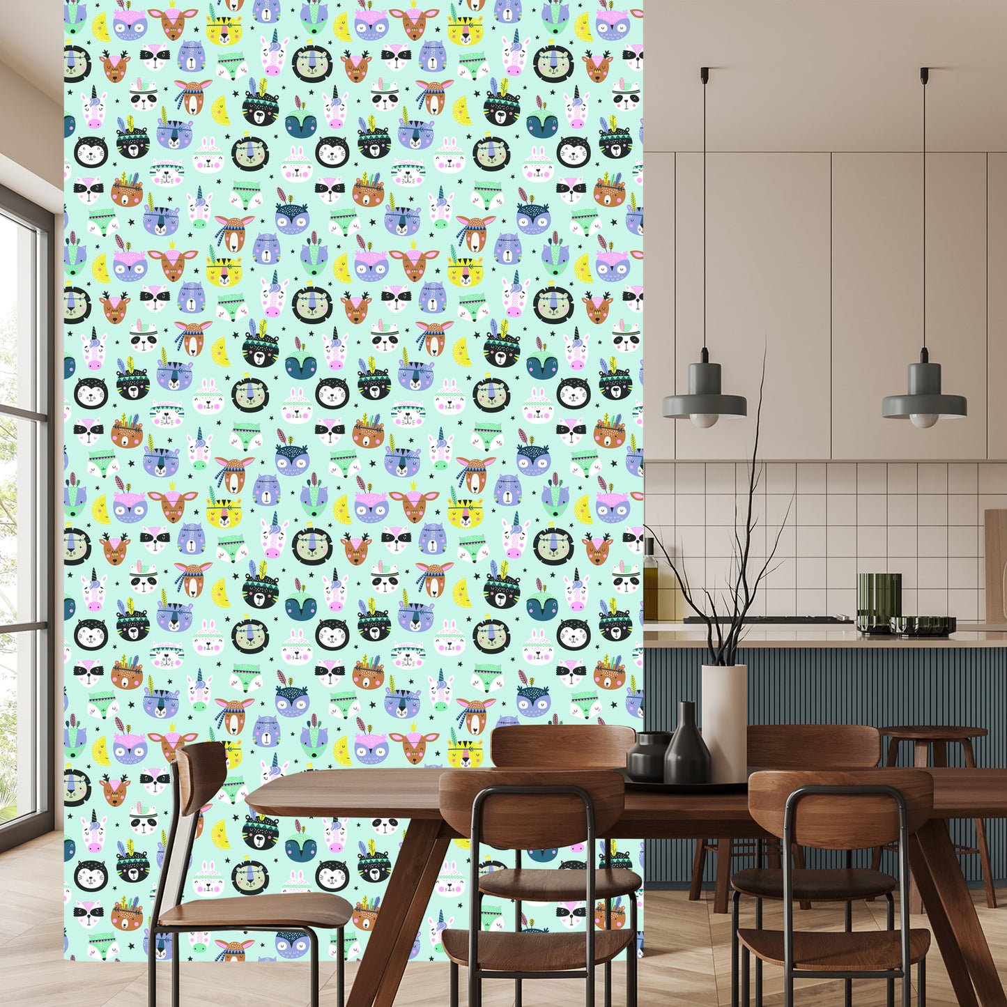 Wallpaper For Children - Sleeping Forest Animals