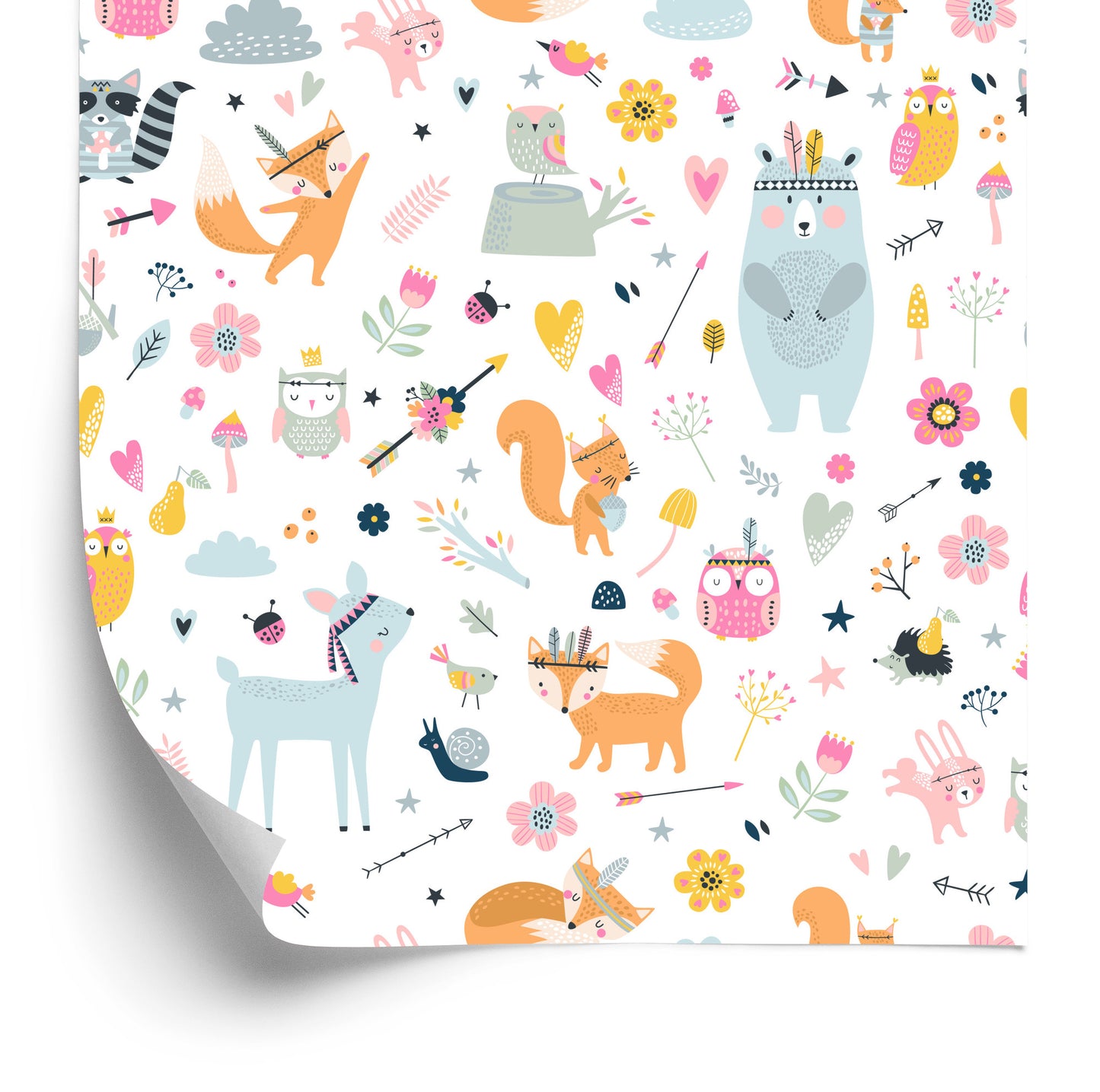 Wallpaper For Children - Happy Forest Animals