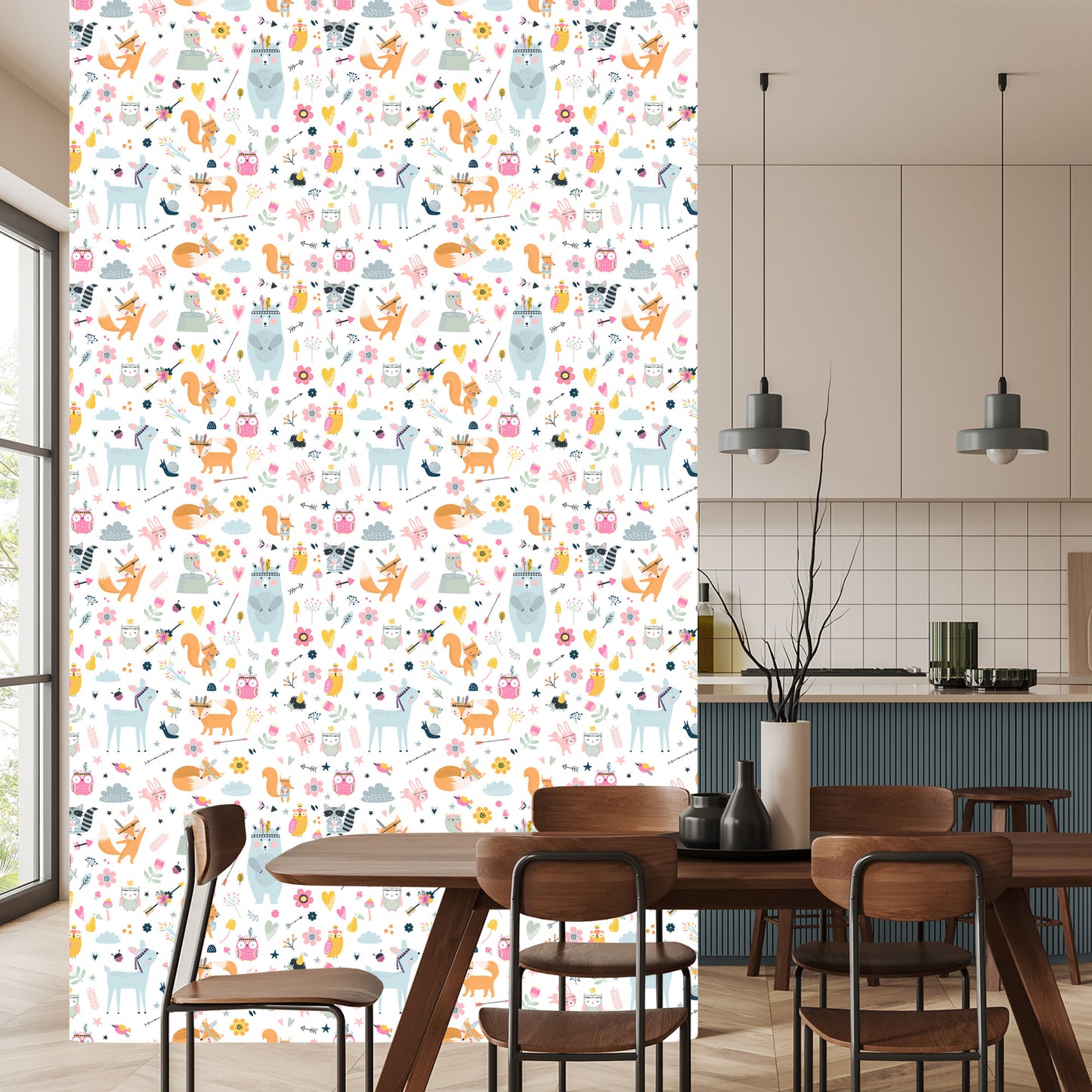 Wallpaper For Children - Happy Forest Animals