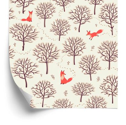 Wallpaper Foxes In The Winter Forest