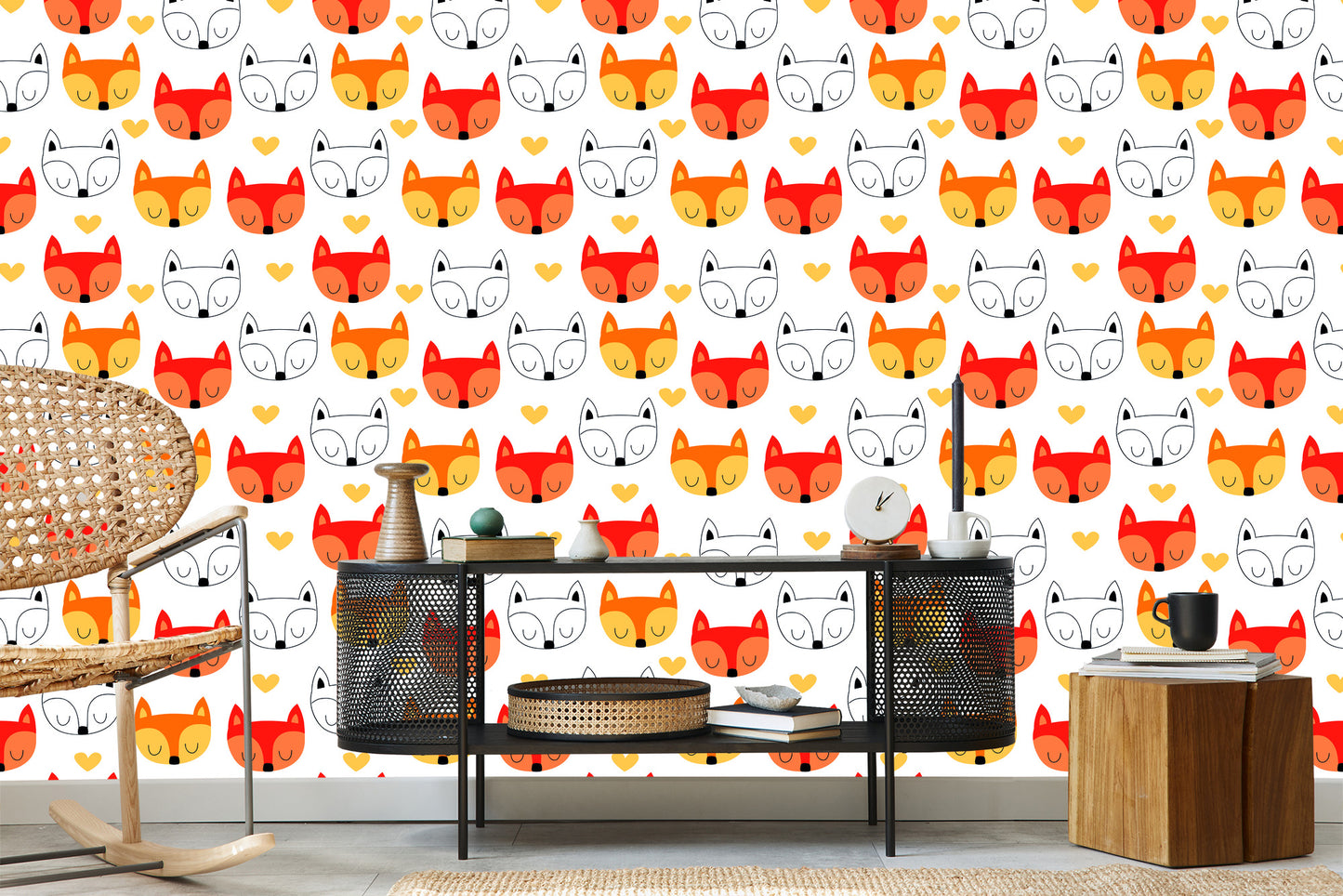 Wallpaper Lovely Fox Mouths