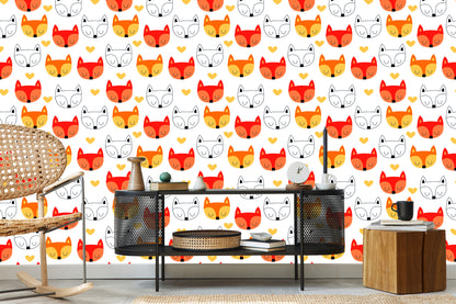 Wallpaper Lovely Fox Mouths