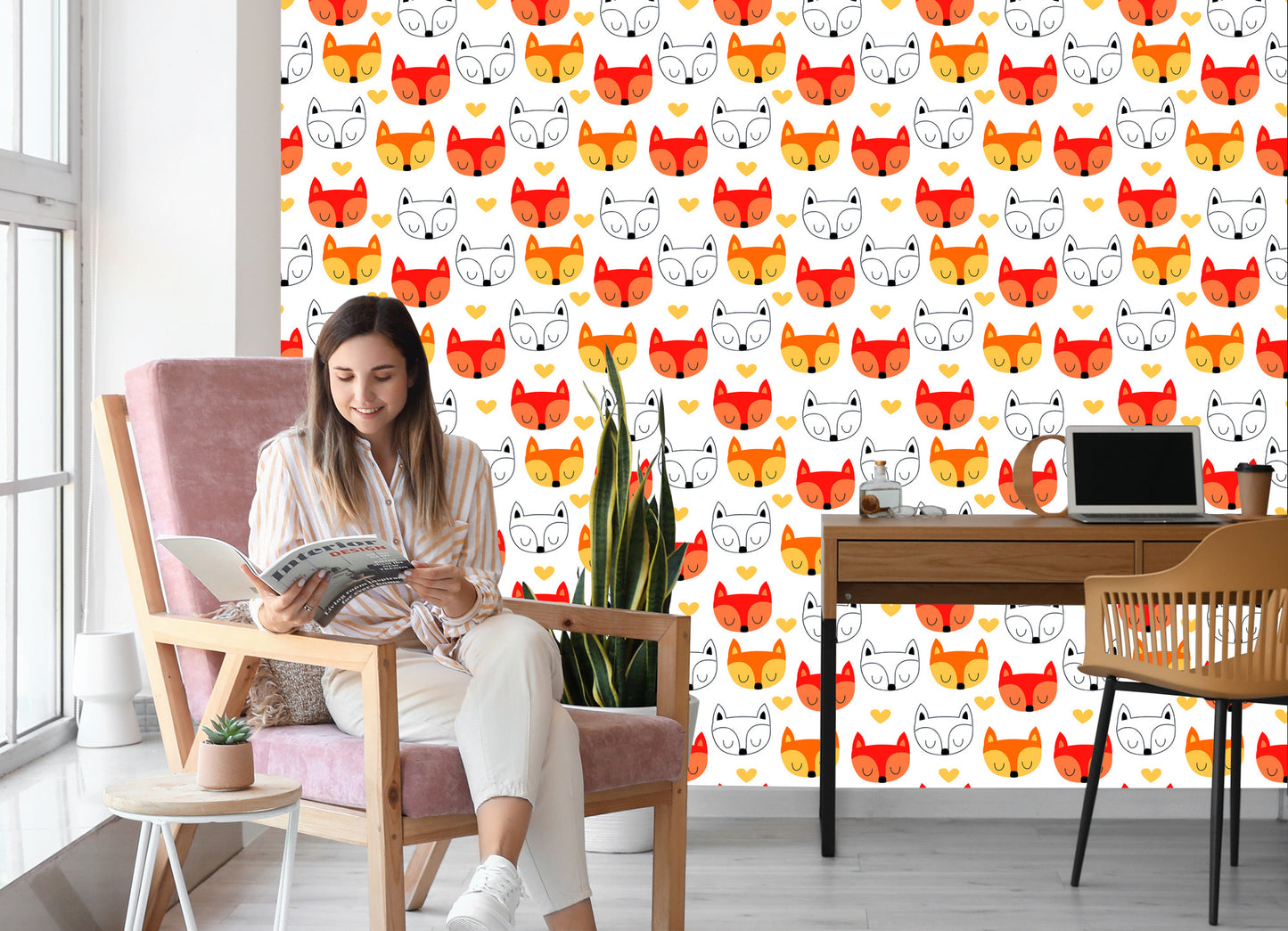 Wallpaper Lovely Fox Mouths