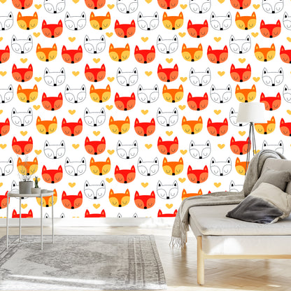 Wallpaper Lovely Fox Mouths