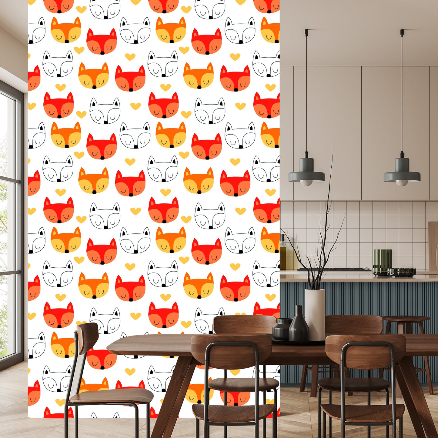 Wallpaper Lovely Fox Mouths