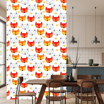 Wallpaper Lovely Fox Mouths