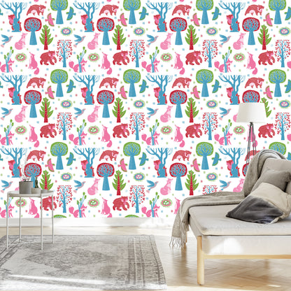 Wallpaper For Children - Forest Animals