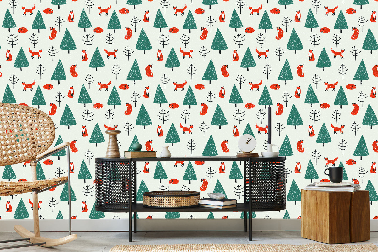 Wallpaper Sleeping Foxes In The Forest