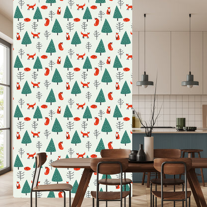 Wallpaper Sleeping Foxes In The Forest