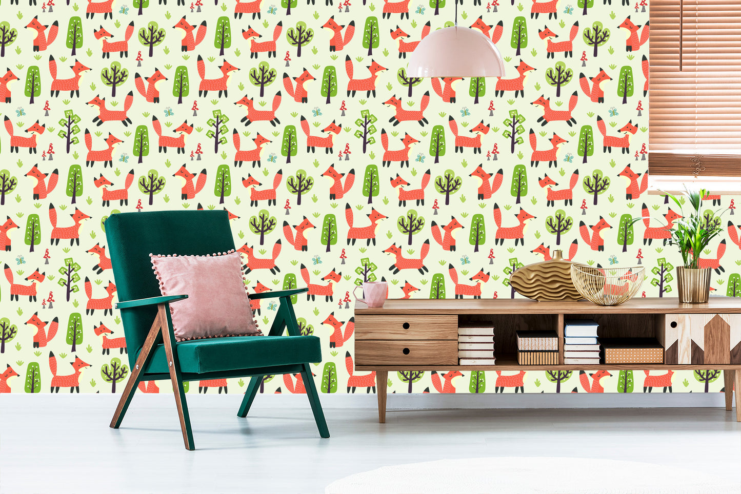 Wallpaper Happy Foxes In The Forest