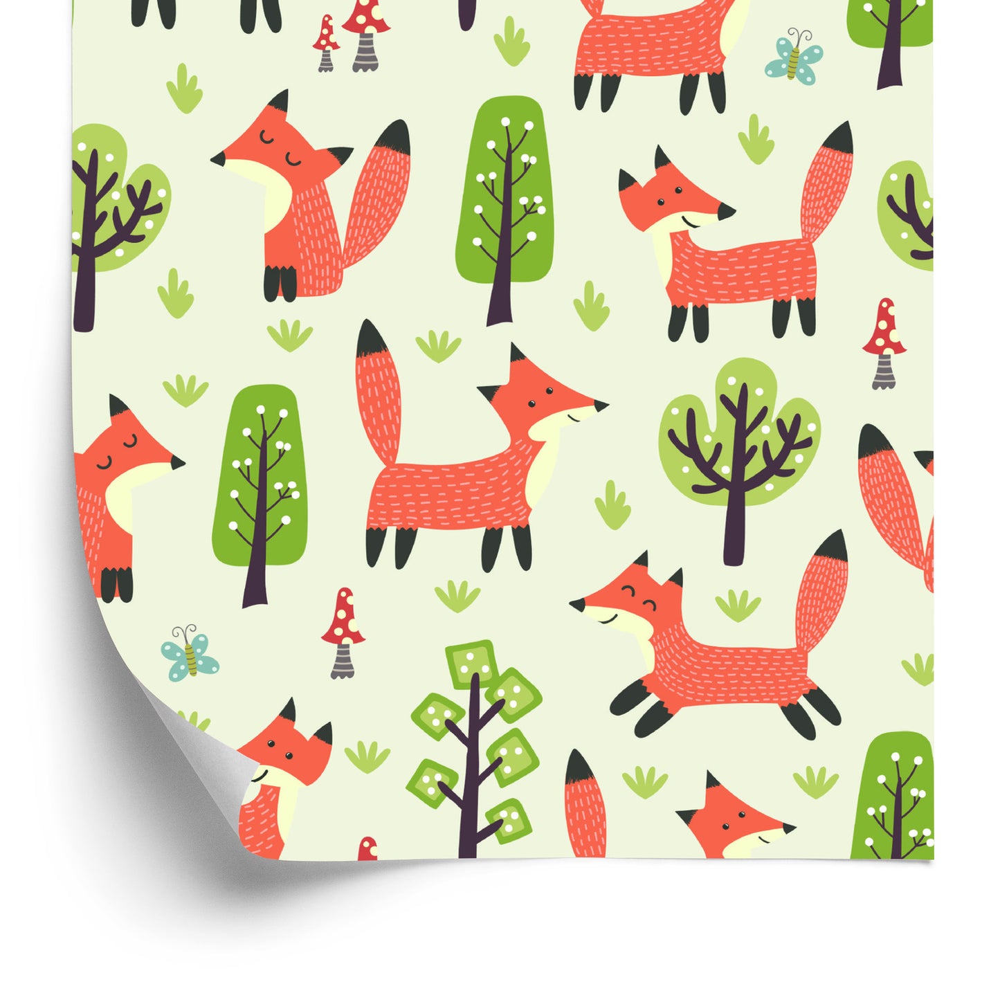 Wallpaper Happy Foxes In The Forest